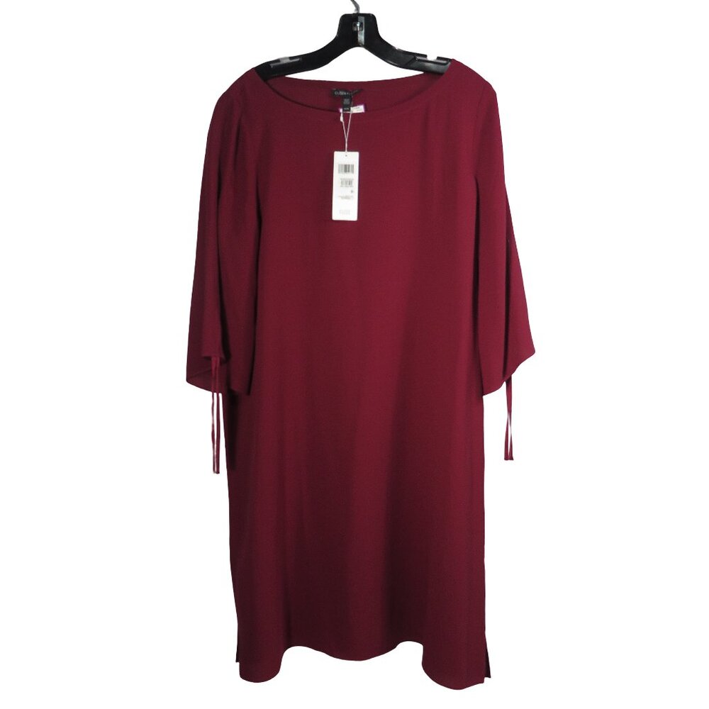 Eileen Fisher Burgundy Red Silk Dress Size M